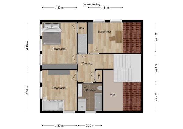 Burgemeester Meijerstraat 15, 5161 EN Sprang-Capelle - 2 - Plattegrond EV.jpg