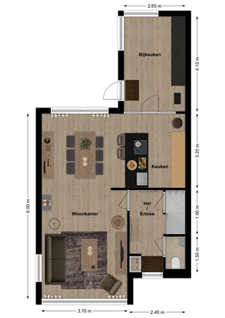 Almweg 5, 4284 VG Rijswijk (Nb) - Plattegrond Almweg 5 Rijswijk NB Begane grond.jpg