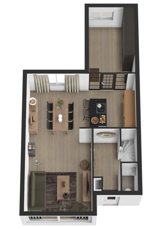 Almweg 5, 4284 VG Rijswijk (Nb) - Plattegrond 3D Almweg 5 Rijswijk NB Begane grond.jpg