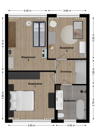 Almweg 5, 4284 VG Rijswijk (Nb) - Plattegrond Almweg 5 Rijswijk NB Verdieping.jpg