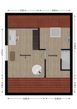 Almweg 5, 4284 VG Rijswijk (Nb) - Plattegrond Almweg 5 Rijswijk NB Zolder.jpg