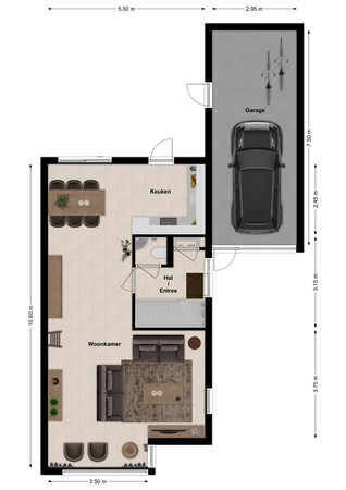 Richter 46, 4251 DB Werkendam - Plattegrond Richter 46 Werkendam Begane grond.jpg