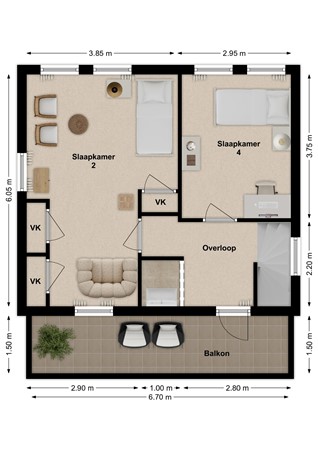 Wellseindsedijk 30, 5325 KD Well - Plattegrond Wellseindsedijk 30 Wellseind Verdieping.jpg