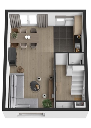 Donkerstraat 12, 5308 KB Aalst - Plattegrond 3D Donkerstraat 12 Aalst Begane grond.jpg