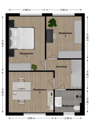 Donkerstraat 12, 5308 KB Aalst - Plattegrond Donkerstraat 12 Aalst Verdieping.jpg