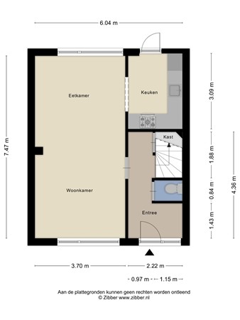 Juliana van Stolbergstraat 69, 4264 SV Veen - Plattegrond Juliana van Stolbergstraat 69 Veen Begane grond.jpg