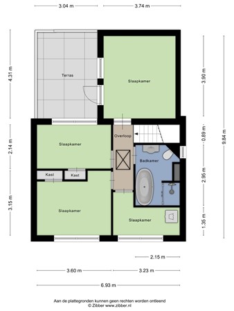 Notenlaan 76, 4254 CE Sleeuwijk - Plattegrond Notenlaan 76 Sleeuwijk Verdieping.jpg