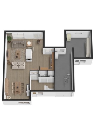 Hertogshoef 71, 4941 KE Raamsdonksveer - Plattegrond 3D Hertogshoef 71 Raamsdonksveer Begane grond.jpg