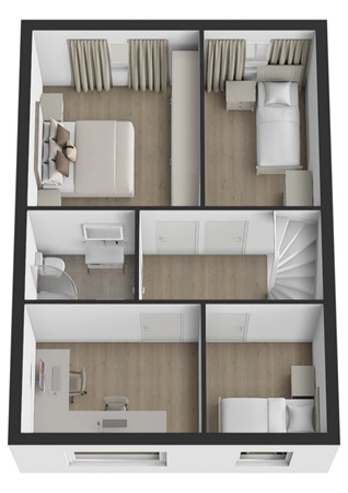 Wethouder de Joodestraat 41, 4285 CC Woudrichem - Plattegrond 3D Wethouder de Joodestraat 41 Woudrichem Verdieping.jpg