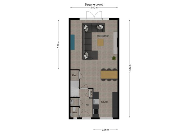 Haagwinde 15, 5161 XM Sprang-Capelle - 1 - Plattegrond BG.jpg
