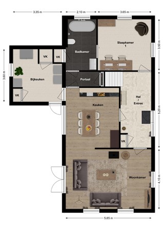 Oegemastraat 25, 4265 HM Genderen - Plattegrond Oegemastraat 25 Genderen Begane grond.jpg