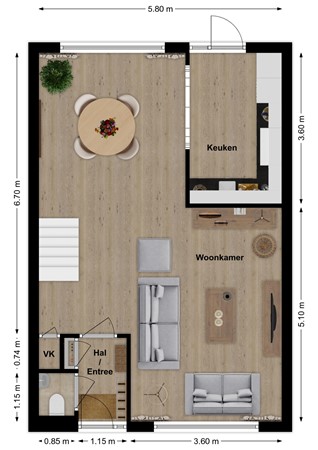 Elzenstraat 52, 5306 XM Brakel - Plattegrond Elzenstraat 52 Brakel Begane grond.jpg