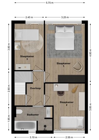 Elzenstraat 52, 5306 XM Brakel - Plattegrond Elzenstraat 52 Brakel Verdieping.jpg