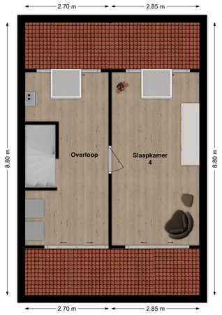 Elzenstraat 52, 5306 XM Brakel - Plattegrond Elzenstraat 52 Brakel Zolder.jpg