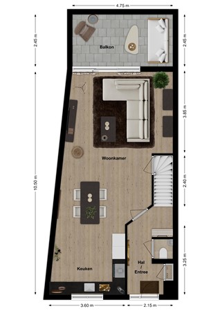 Goudenregenhof 9, 4285 DK Woudrichem - Plattegrond Goudenregenhof 9 Woudrichem Begane grond.jpg