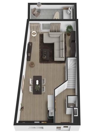 Goudenregenhof 9, 4285 DK Woudrichem - Plattegrond 3D Goudenregenhof 9 Woudrichem Begane grond.jpg