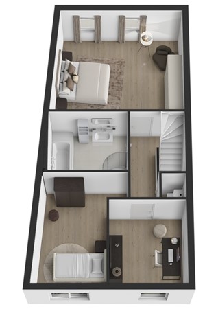 Goudenregenhof 9, 4285 DK Woudrichem - Plattegrond 3D Goudenregenhof 9 Woudrichem Verdieping.jpg