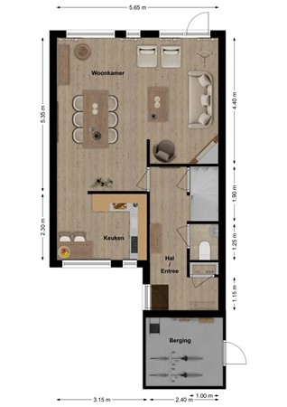 Van Hogendorpstraat 15, 4286 BJ Almkerk - Plattegrond Van Hogendorpstraat 15 Almkerk Begane grond.jpg