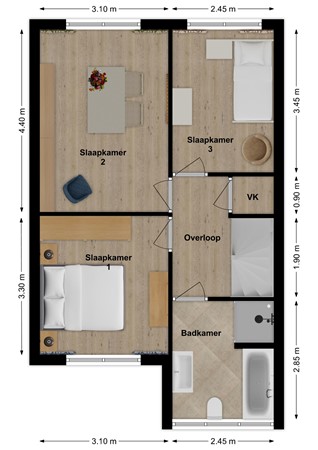 Van Hogendorpstraat 15, 4286 BJ Almkerk - Plattegrond Van Hogendorpstraat 15 Almkerk Verdieping.jpg