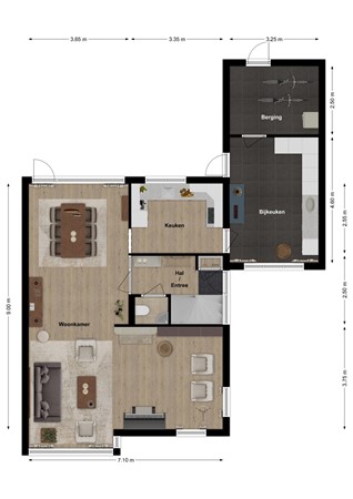 Sportlaan 48, 4251 GD Werkendam - Plattegrond Sportlaan 48 Werkendam Begane grond.jpg