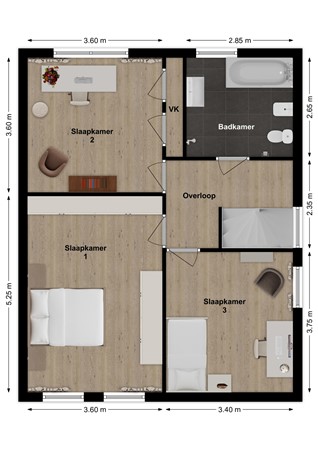 Sportlaan 48, 4251 GD Werkendam - Plattegrond Sportlaan 48 Werkendam Verdieping.jpg