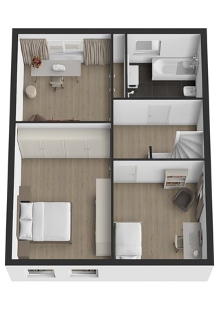 Sportlaan 48, 4251 GD Werkendam - Plattegrond 3D Sportlaan 48 Werkendam Verdieping.jpg