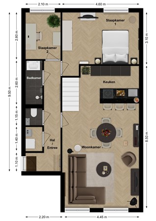 Havenstraat 32D, 4251 BC Werkendam - Plattegrond Havenstraat 32D Werkendam.jpg