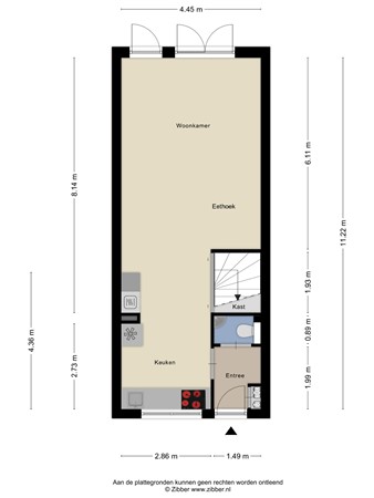 Schans 3, 4285 EC Woudrichem - Plattegrond Schans 3 Woudrichem Begane grond.jpg