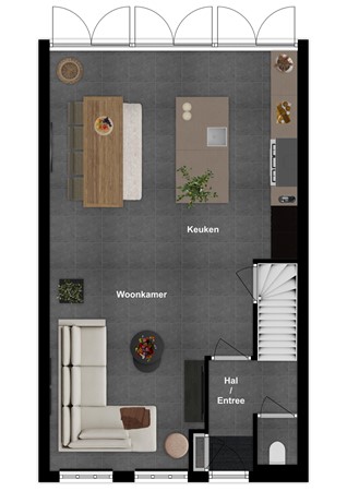 Hoogstraat 24, 4285 AH Woudrichem - Plattegrond Hoogstraat 24 Woudrichem Begane grond.jpg