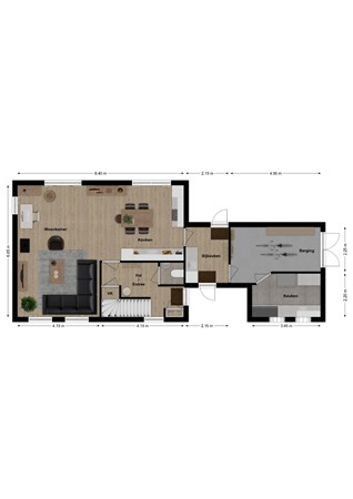 Buitendijk 24, 4255 GV Nieuwendijk - Plattegrond Buitendijk 24 Nieuwendijk NB Begane grond.jpg
