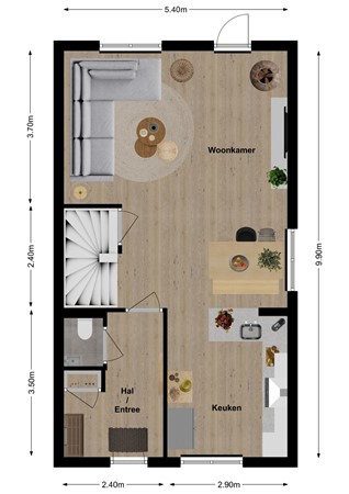 Bollenhoef 20, 4266 EW Eethen - Plattegrond Bollenhoef 20 Eethen Begane grond.jpg