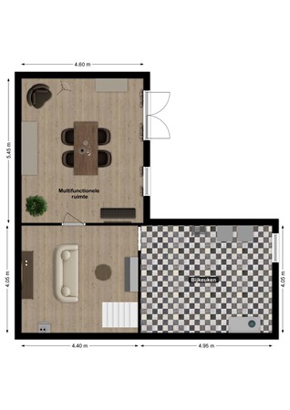 Dorpsstraat 28, 4271 AC Dussen - Plattegrond Dorpsstraat 28 Dussen Souterrai.jpg