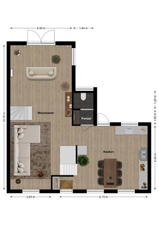 Dorpsstraat 28, 4271 AC Dussen - Plattegrond Dorpsstraat 28 Dussen Begane grond.jpg