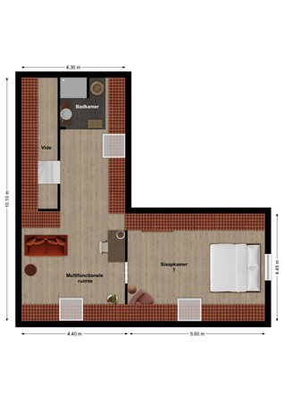 Dorpsstraat 28, 4271 AC Dussen - Plattegrond Dorpsstraat 28 Dussen Verdieping.jpg
