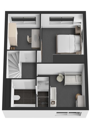 Papaver 23, 4251 JM Werkendam - Plattegrond 3D Papaver 23 Werkendam Verdieping.jpg