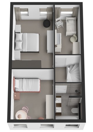 Bladriet 11, 4251 DL Werkendam - Plattegrond 3D Bladriet 11 Werkendam Verdieping.jpg