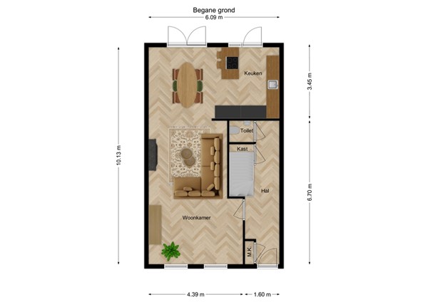 Koestraat 51, 4931 CR Geertruidenberg - 1 - Plattegrond BG.jpg