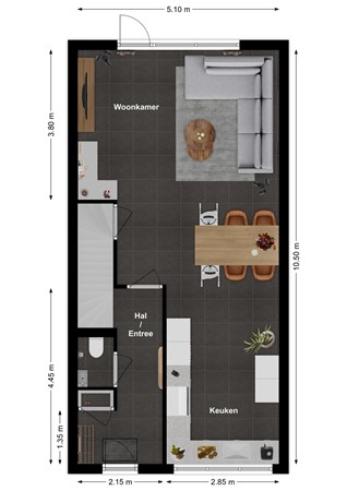 Sportlaan 13, 4286 ES Almkerk - Plattegrond Sportlaan 13 Almkerk Begane gornd.jpg