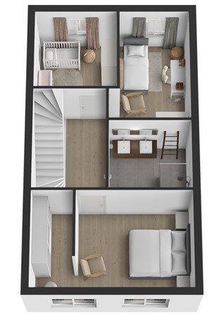 Sportlaan 13, 4286 ES Almkerk - Plattegrond 3D Sportlaan 13 Almkerk Verdieping.jpg