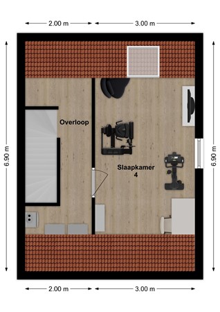 Sportlaan 13, 4286 ES Almkerk - Plattegrond Sportlaan 13 Almkerk Zolder.jpg