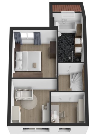 Middelvaart 34, 4285 WS Woudrichem - Plattegrond 3D Middelvaart 34 Woudrichem Verdieping.jpg