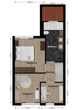 Middelvaart 34, 4285 WS Woudrichem - Plattegrond Middelvaart 34 Woudrichem Verdieping.jpg