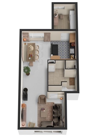 Rijksstraatweg 125, 4254 XD Sleeuwijk - Plattegrond 3D Rijksstraatweg 125 Sleeuwijk Begane grond.jpg
