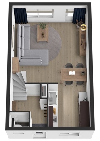 Vlet 41, 4251 DD Werkendam - Plattegrond 3D Vlet 41 Werkendam Begane grond.jpg