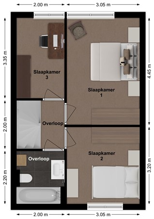 Vlet 41, 4251 DD Werkendam - Plattegrond Vlet 41 Werkendam Verdieping.jpg
