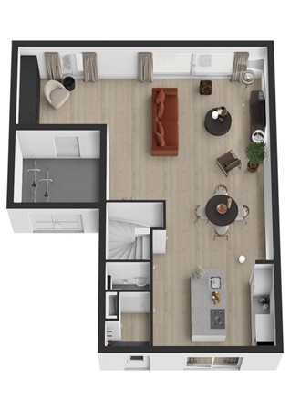 Boomgaard 43, 4255 JR Nieuwendijk - Plattegrond 3D Boomgaard 43 Nieuwendijk NB Begane grond.jpg