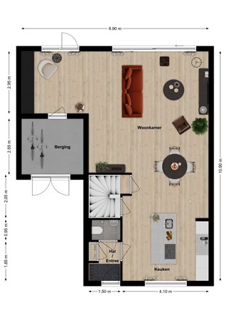 Boomgaard 43, 4255 JR Nieuwendijk - Plattegrond Boomgaard 43 Nieuwendijk NB Begane grond.jpg