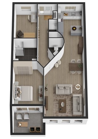 Citadel 28, 4285 EH Woudrichem - Plattegrond 3D Citadel 28 Woudrichem.jpg