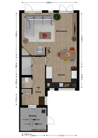 Van Hogendorpstraat 13, 4286 BJ Almkerk - Plattegrond Van Hogendorpstraat 13 Almkerk Begane grond.jpg