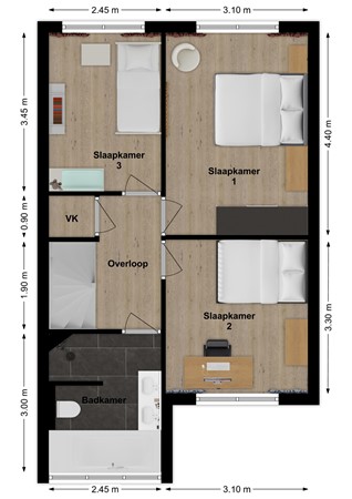Van Hogendorpstraat 13, 4286 BJ Almkerk - Plattegrond Van Hogendorpstraat 13 Almkerk Verdieping.jpg